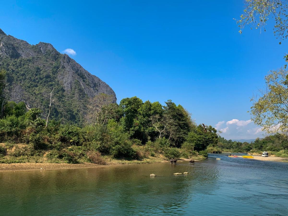 Bountang Mountain View Riverside Hotel Vang Vieng Esterno foto